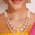 Gold plated kundan layered necklace set