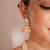 Gold plated kundan layered necklace set