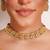 Gold plated kundan choker necklace set