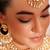 Gold plated kundan choker necklace set