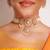 Gold plated kundan pearl necklace set