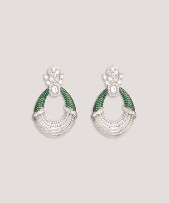 Silevr plated green earrings 2
