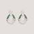 Silevr plated green earrings