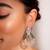 Silevr plated green earrings