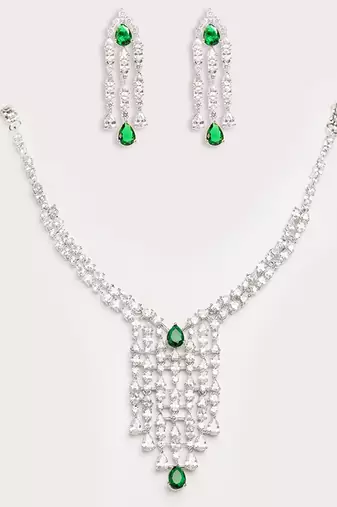 Silver plated necklace set