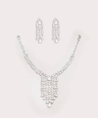 Silver plated necklace set 2