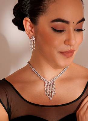 Silver plated necklace set 1