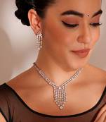 Silver plated necklace set