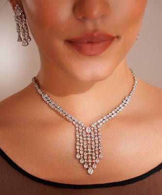 Silver plated necklace set 3