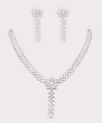 Silver plated necklace set 2