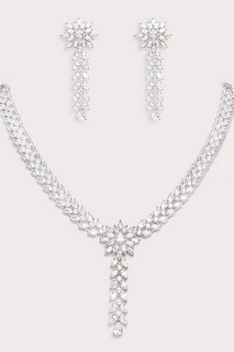 Silver plated necklace set