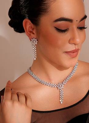 Silver plated necklace set 1
