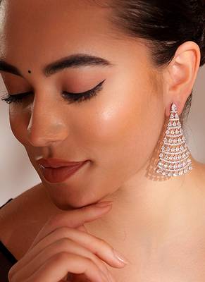 Silver plated dangler earrings 1