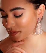 Silver plated dangler earrings