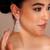 Silver plated dangler earrings