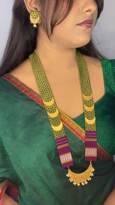 L green chandrakor, long necklace 2
