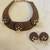 Golden handloom fabric jewelery