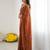 rust georgette saree with embroidery & moti work and unstitched blouse – party & wedding wear