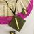 Golden handloom fabric long necklace