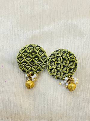 L green handloom fabric choker 2