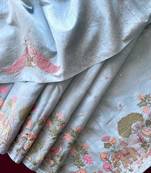 Sky pure loom tussar with all over forest style hand embroidery