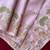 Lavender pure loom tussar with all over forest style hand embroidery