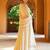 Elegant cream cotton angrakha anarkali with foil mirror embroidery dupatta