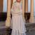 Designer blue pure cotton angrakha anarkali with foil mirror and thread embroidery work