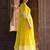 Radiant yellow angrakha anarkali in pure cotton with intricate thread and mirror embroidery