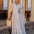 Designer blue pure cotton angrakha anarkali with foil mirror and thread embroidery work