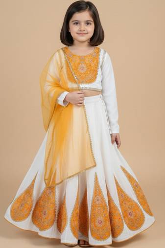 Silk top & ghaghra