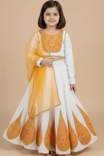 Silk top & ghaghra