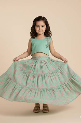 Mul cotton lehenga top