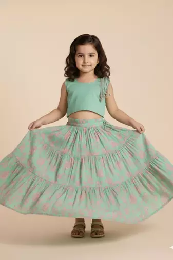Mul cotton lehenga top