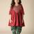 Red Silk kurti & dhoti