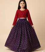 Cotton silk & cotton top & lehenga