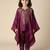 Silk kaftan top & cowl pant