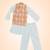 Silk & cotton satin kurta pyjama jacket