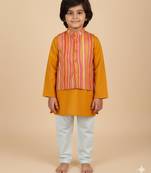 Modal satin & cotton satin kurta pyjama jacket
