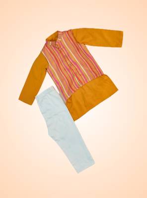 Modal satin & cotton satin kurta pyjama jacket 2