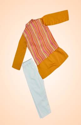 Modal satin & cotton satin kurta pyjama jacket 3