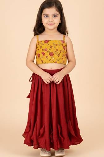 Silk top & ghaghra
