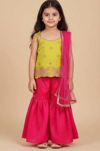 Silk top & sharara