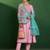 Art silk embroidery sequins kurta pant set with dupatta for women