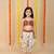 WHITE Girls's indowestern dhoti suit