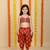 multicolor embroidered cotton stitched kids salwar suits