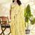 Lemon linen beautiful tussle on pallu casual wear saree