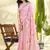 Baby pink linen beautiful tussle on pallu casual wear saree