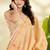 Orange linen beautiful tussle on pallu casual wear saree