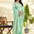 Turquoise  linen beautiful tussle on pallu casual wear saree